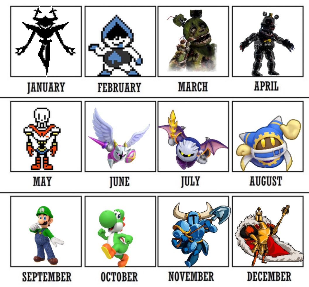 TeeloH0neyBee's tweet image. Your birth month = Some of my fav characters
(Nowhere near enough months for them all lol)