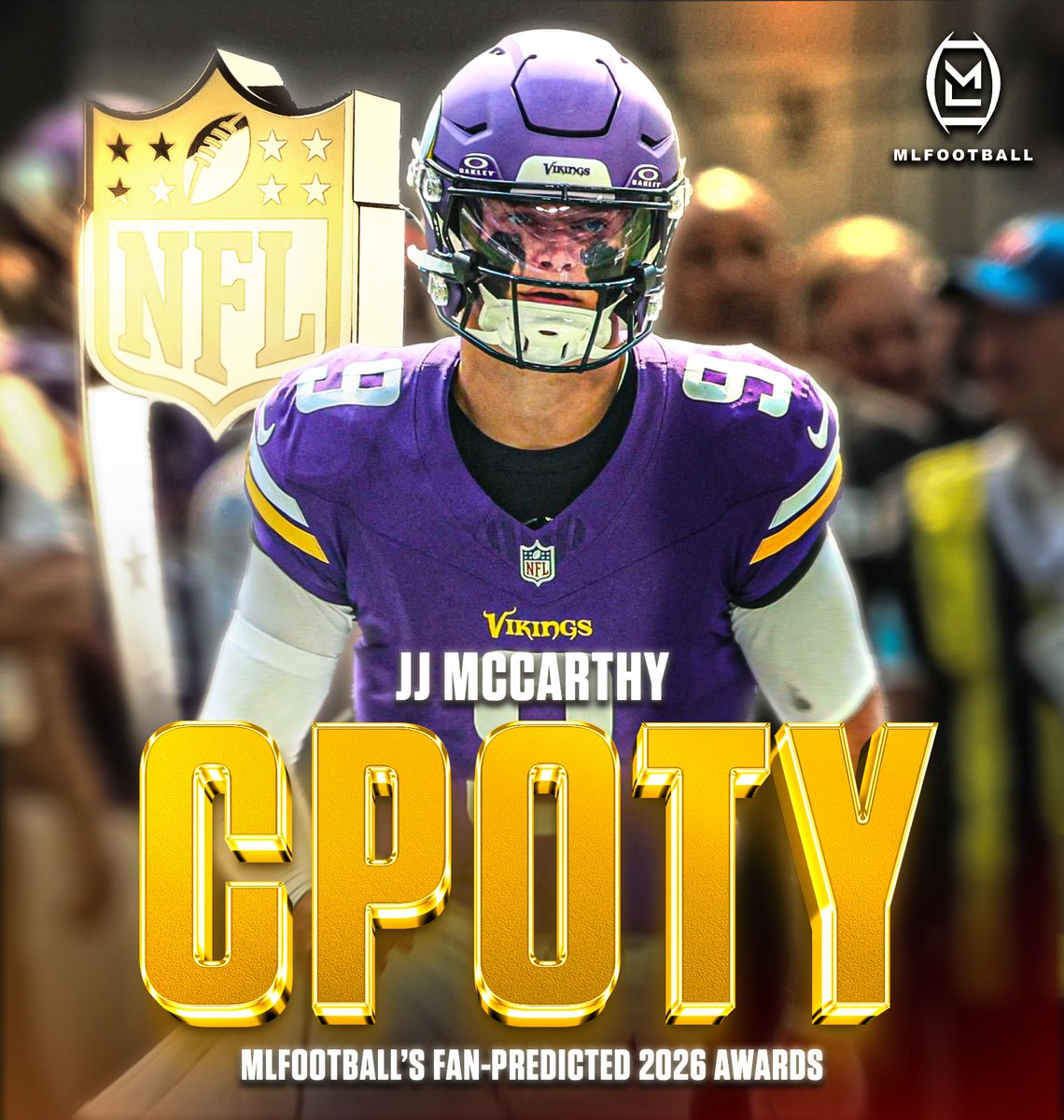 🚨BREAKING: #VIKINGS QB JJ MCCARTHY HAS WON THE FAN VOTE AS THE PREDICTED WINNER OF THE 2026 #NFL COMEBACK PLAYER OF THE YEAR AWARD.

Thousands of fans voted across all major social media platforms.