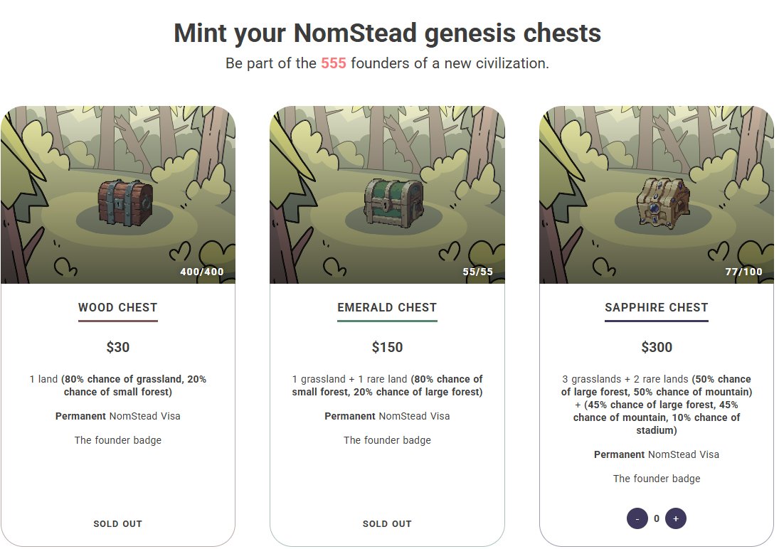 sungzenn's tweet image. Still have 23 Genesis Chest before end on July 30th
@NomSteadGame 

#nomstead

discord.gg/gecWStKBMJ