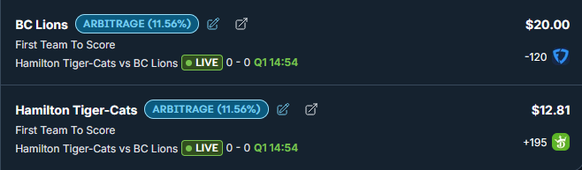 VinnieMeatballs's tweet image. 11.5% arb insane even with DK limits still solid

HAPPY TO BE BACK - NOTHING LIKE FREE MONEY @OddsJam