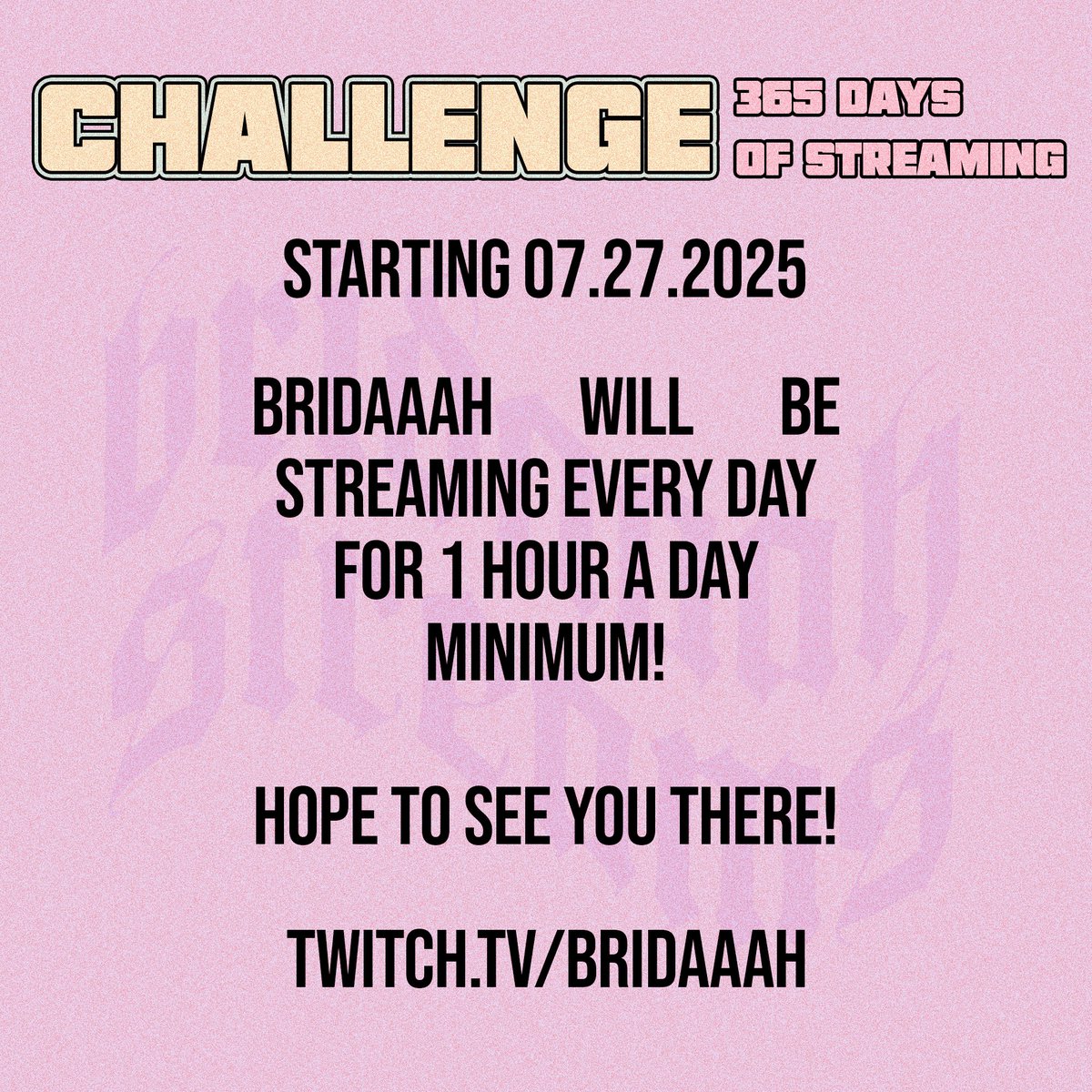 bridaaah's tweet image. Starting stream now! Lets see if I win this challenge or not!