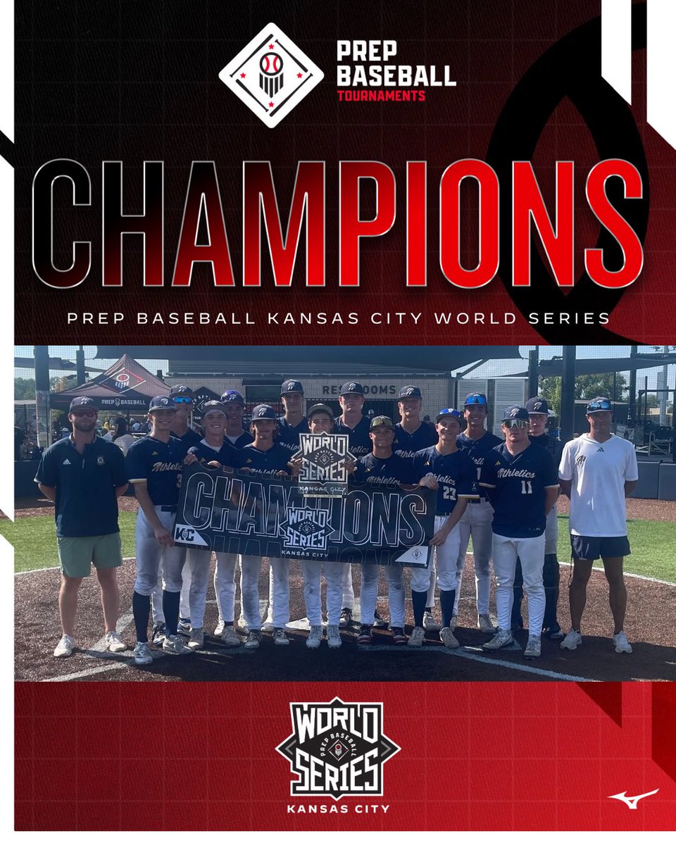 🏆CHAMPIONS🏆

Congratulations to the 2025 Prep Baseball Kansas City World Series 15U Open Champions, Inevitable A’s National!!!  

#PrepBaseballKC | #WS25