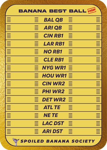 FFLinx's tweet image. Scored a @SBSFantasy HOF draft as well, loving these drafts
