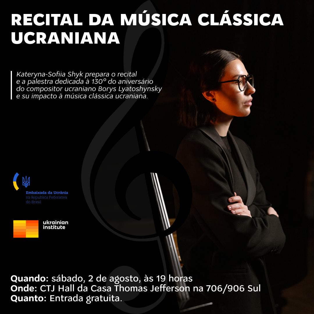 A famosa pianista ucraniana, Sra. Kateryna-Sofiia Shyk fará na próxima semana três shows no Brasil - em Sorocaba, Campinas e Brasília: instagram.com/p/DMoQ8aISSgO/…