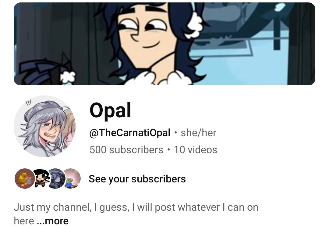 TheCarnatiOpal's tweet image. So, uh, I reached 500 subs on my YouTube channel. I will have plans for it in the future. But it will need to wait for a bit.
#dctwt #disventurecamp