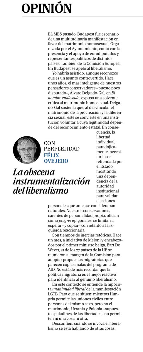plinio54's tweet image. Esto de Félix Ovejero en “El Mundo” hoy 👇👇
