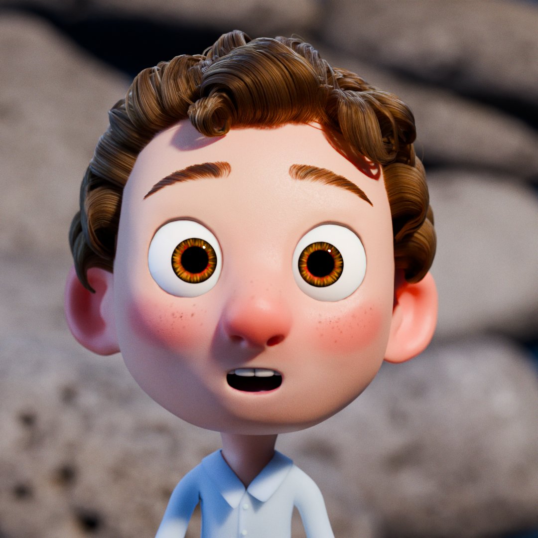 andrewpprice's tweet image. Luca fanart in Blender. I won&apos;t retopo it you can&apos;t make me. #b3d