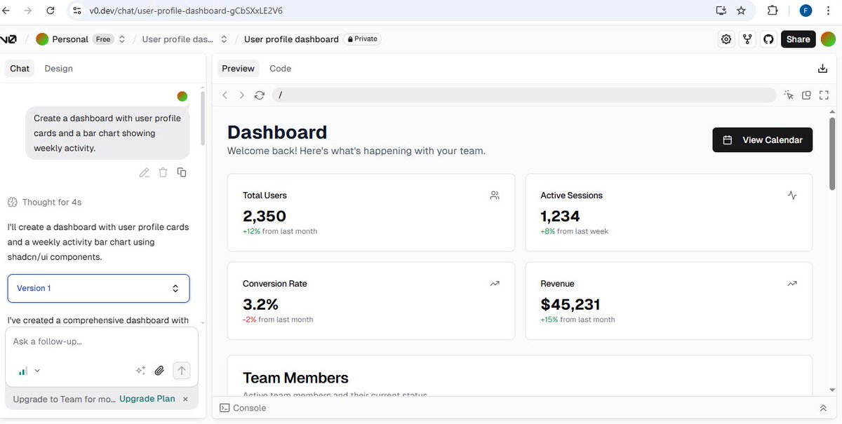 folasha93124522's tweet image. Catching up on week 2 #ALX_AiSK  
Built 2 beautiful  AI-powered projects (World Job listing dashboard and weekly activity dashboard) using tools  like  #v0dev &amp;amp; #replit,  #ALX #AItools #FutureReady
@alx_africa
@julienbarbier42
@kalibetre
@lowercase_life