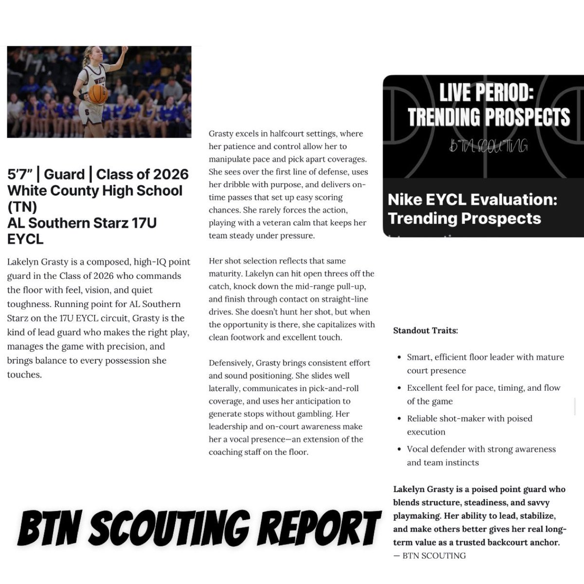Thanks for the recognition <a href="/BTNScouting/">BTN Scouting</a> !