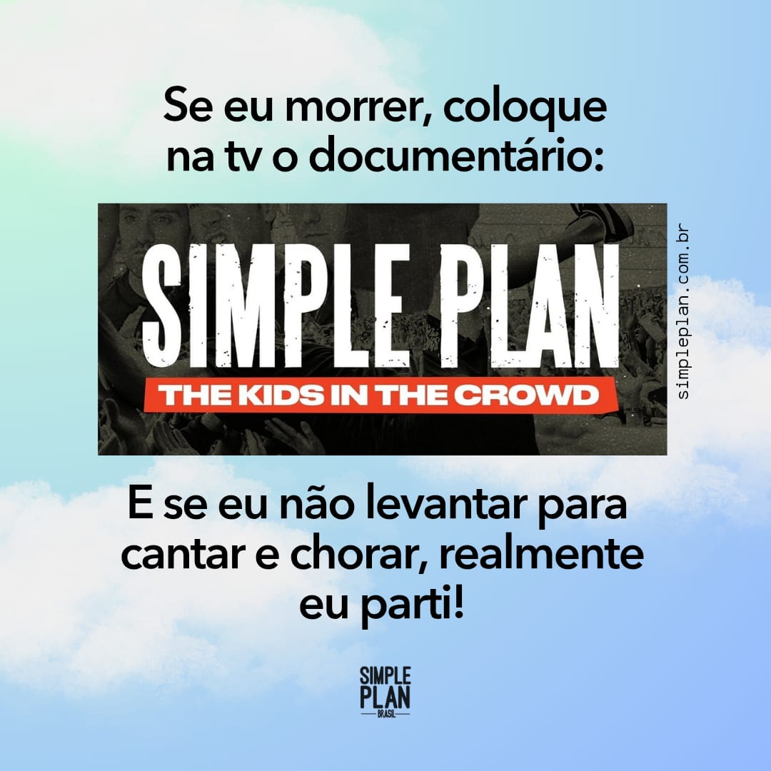 _SimplePlanBR's tweet image. Pois sim! 🤭😂😍
"Simple Plan: The Kids in the Crowd" disponível no @PrimeVideoBR 💙