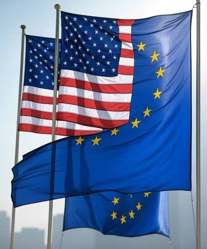 stevensagaar's tweet image. BREAKING: US & EU strike major trade deal 🇺🇸🇪🇺
🟢15% tariff on EU goods
🟢 0% tariffs on US exports
🟢 $750B EU energy buys + $600B US investments
🟢 Strategic goods exempt (chips, agri, aircraft) 0% tariffs from both sides
🟡 Steel/aluminum stay at 50%
Biggest deal yet 🤩