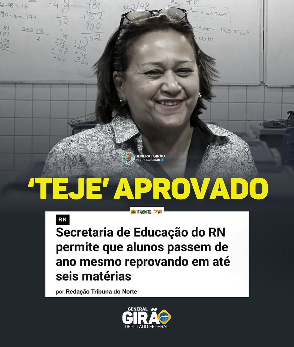 ismaelsousa's tweet image. O governo da professora Fátima Bezerra é um desastre completo na educação. Ocupa as últimas posições do IDEB e agora quer passar alunos reprovados. Esse é o atestado total de incompetência.