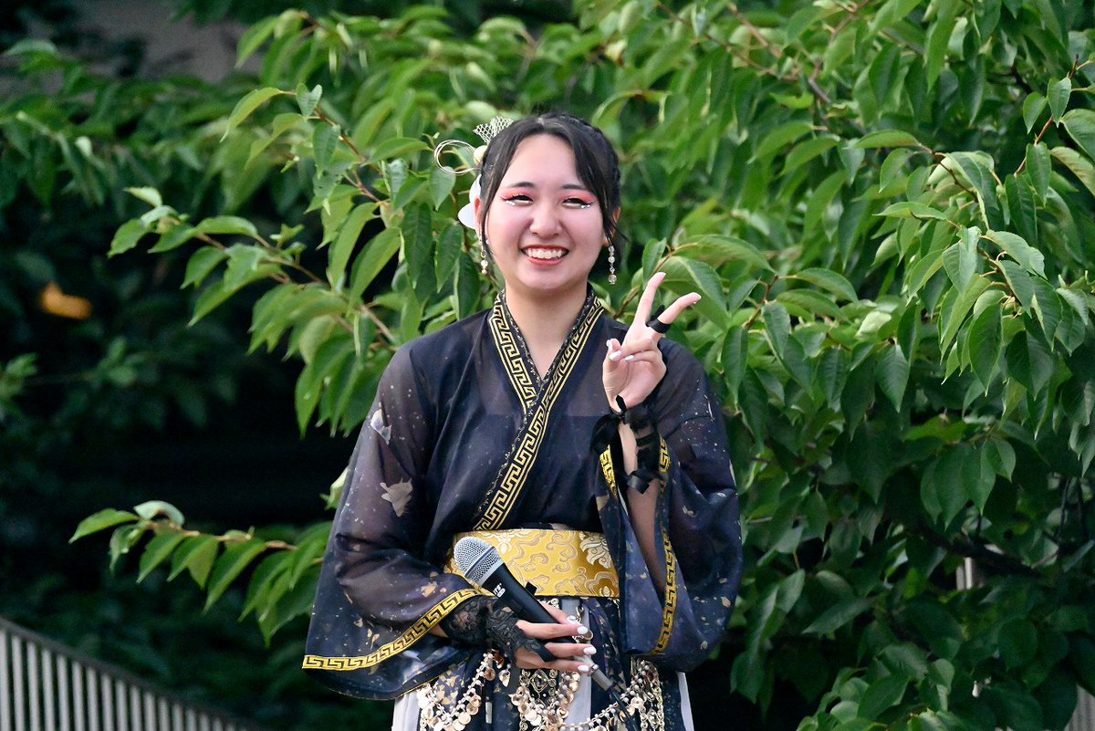 44982441shimu's tweet image. 能代市役所さくら庭  
夏だ！ビアガーデン屋台村2025にて

心響（みおと）　その１