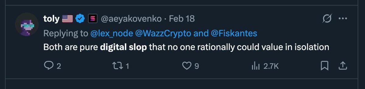 SpiderCrypto0x's tweet image. Digital $slop looking like a movement