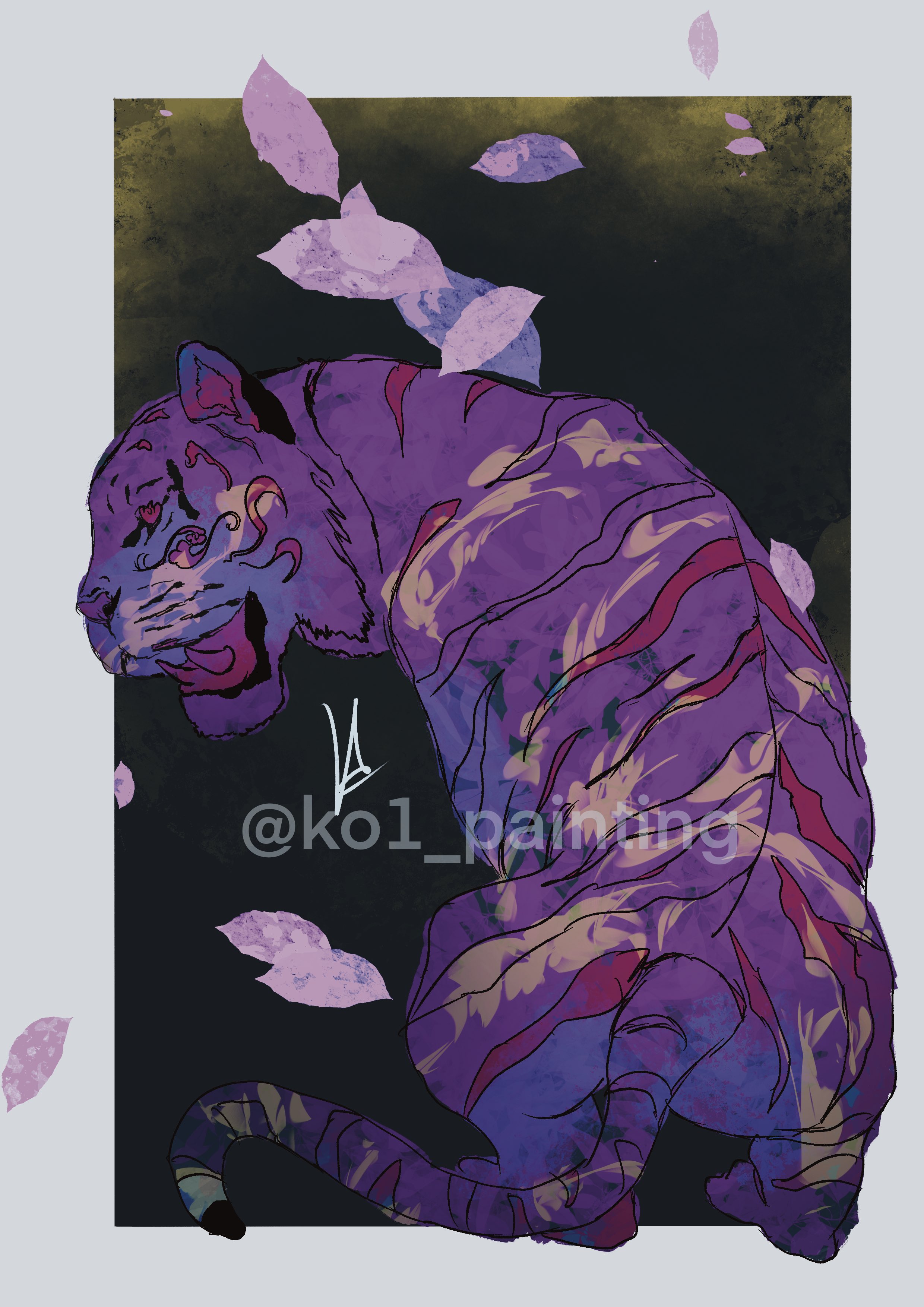 虎の絵 小倉城の迎え虎と送り虎