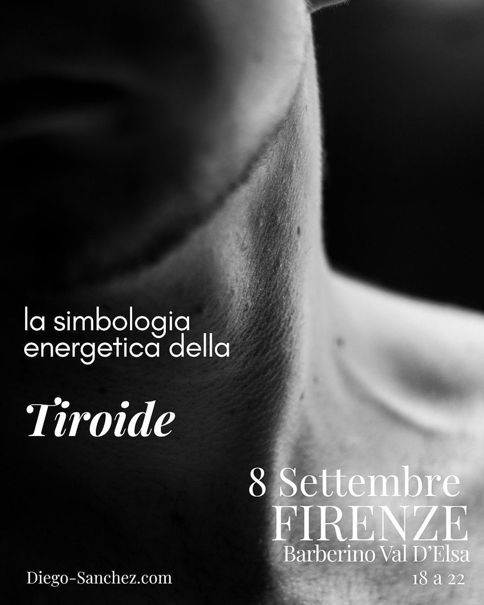 Seminario in Toscana 8/9/25. Esercizi semplici per regolare l’energia della tiroide.  
Iscrizioni +598 95278442
info@diego-sanchez.com