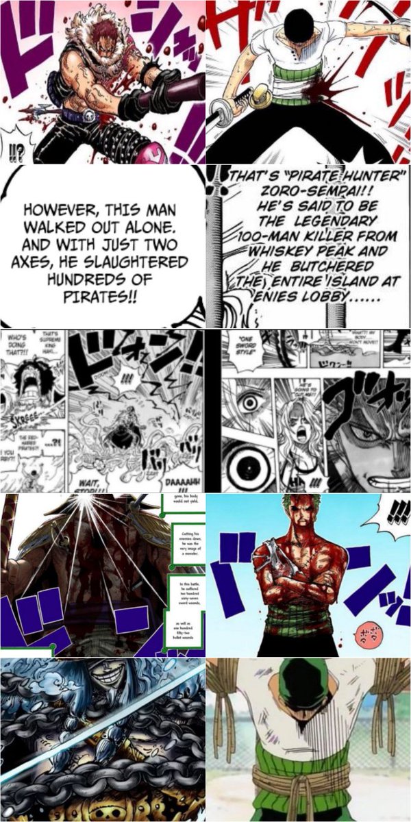 ZoroDABaddest's tweet image. Some of your fav chara 🔥 moment is just a ripped off page from Zoro&apos;s blueprint book 

#ONEPIECE1156 da 🐐💚
