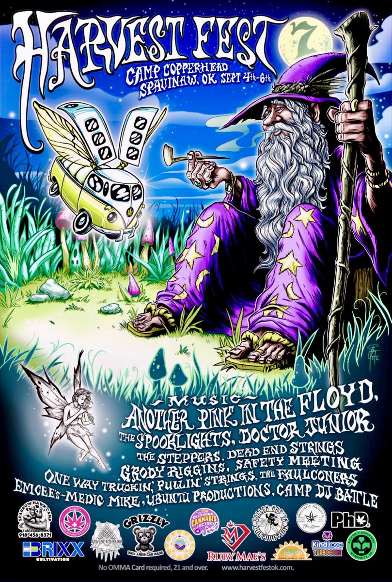 BastetPromotio1's tweet photo. #HarvestFest returns to #CampCopperhead in Spavinaw, Oklahoma this Sept. 4-6th!!ππ donβt miss out on this enchanting experience full of canna vendors, camping, live music, DJ Camp by #UbuntuProductions and more!π₯π«ΆπΌ
ποΈ https://t.co/t3wYx3gswZ ποΈ
#BastetPromotions #DirtyHippie https://t.co/lO04BqLGum
