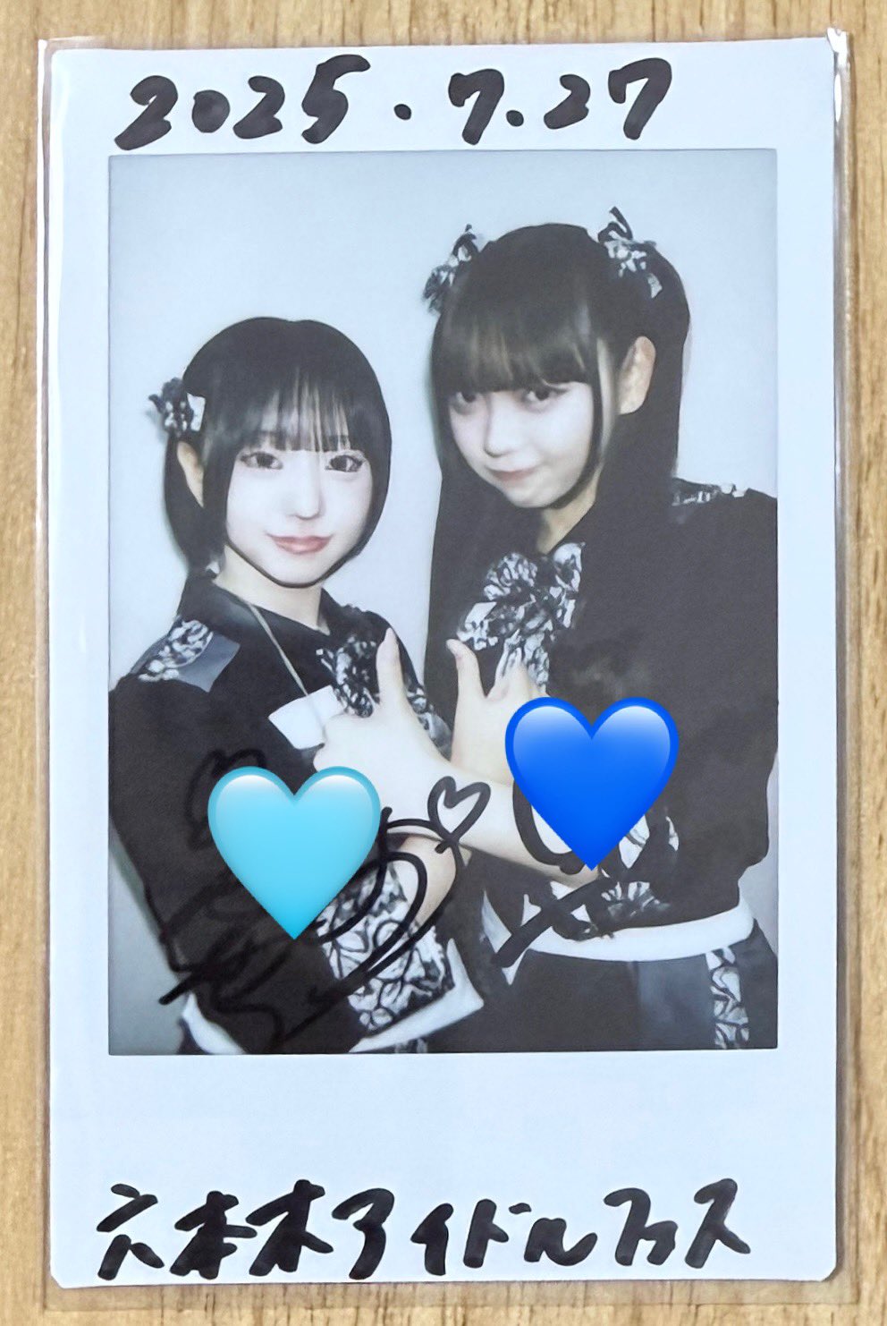 高嶺のなでしこ 橋本桃呼 直筆 サイン入り チェキ 橋本桃呼 サイン入り