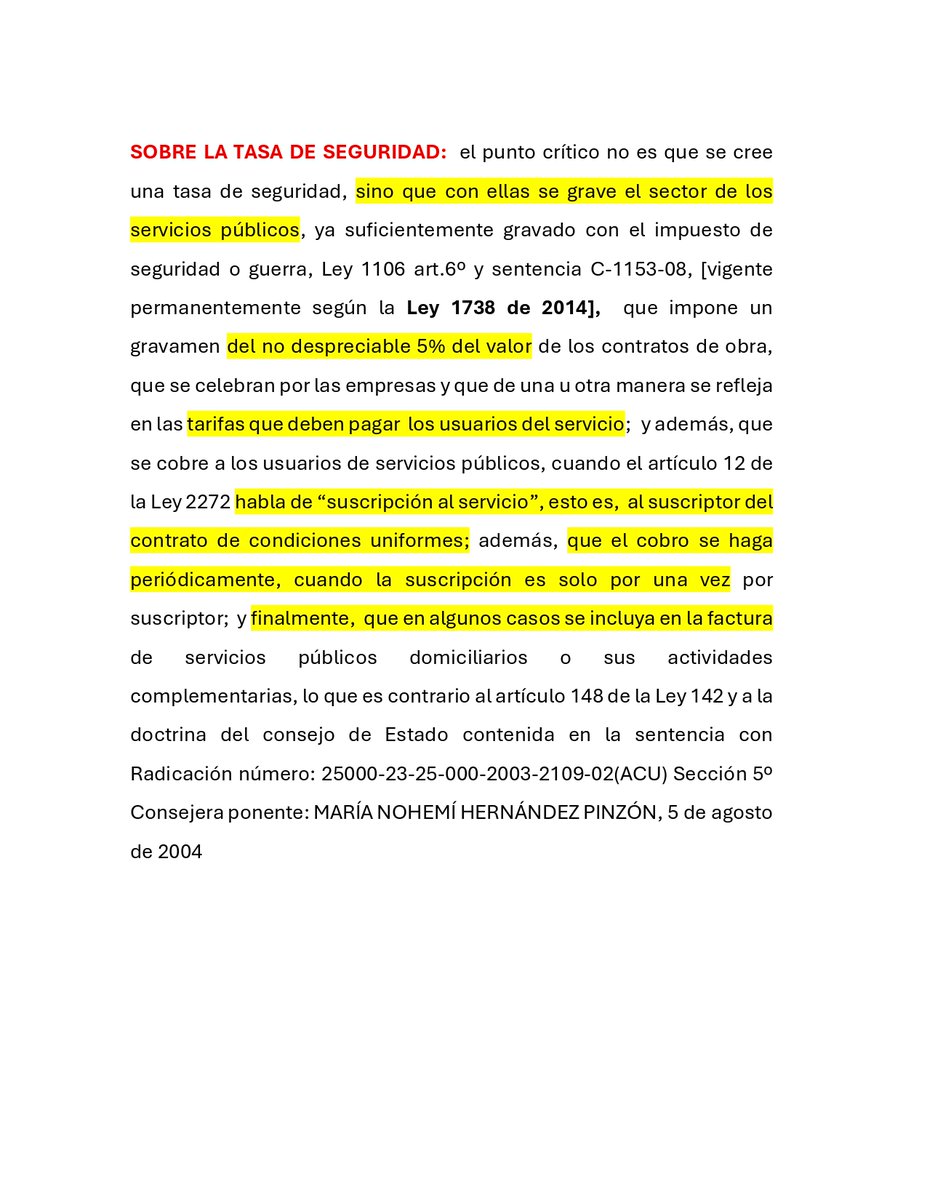 carlosateho's tweet image. Inquietudes sobre la tasa de seguridad desde la perspectiva de la protección a los usuarios de  servicios públicos domiciliarios, que son esenciales y asociados al ejercicio de derechos fundamentales.