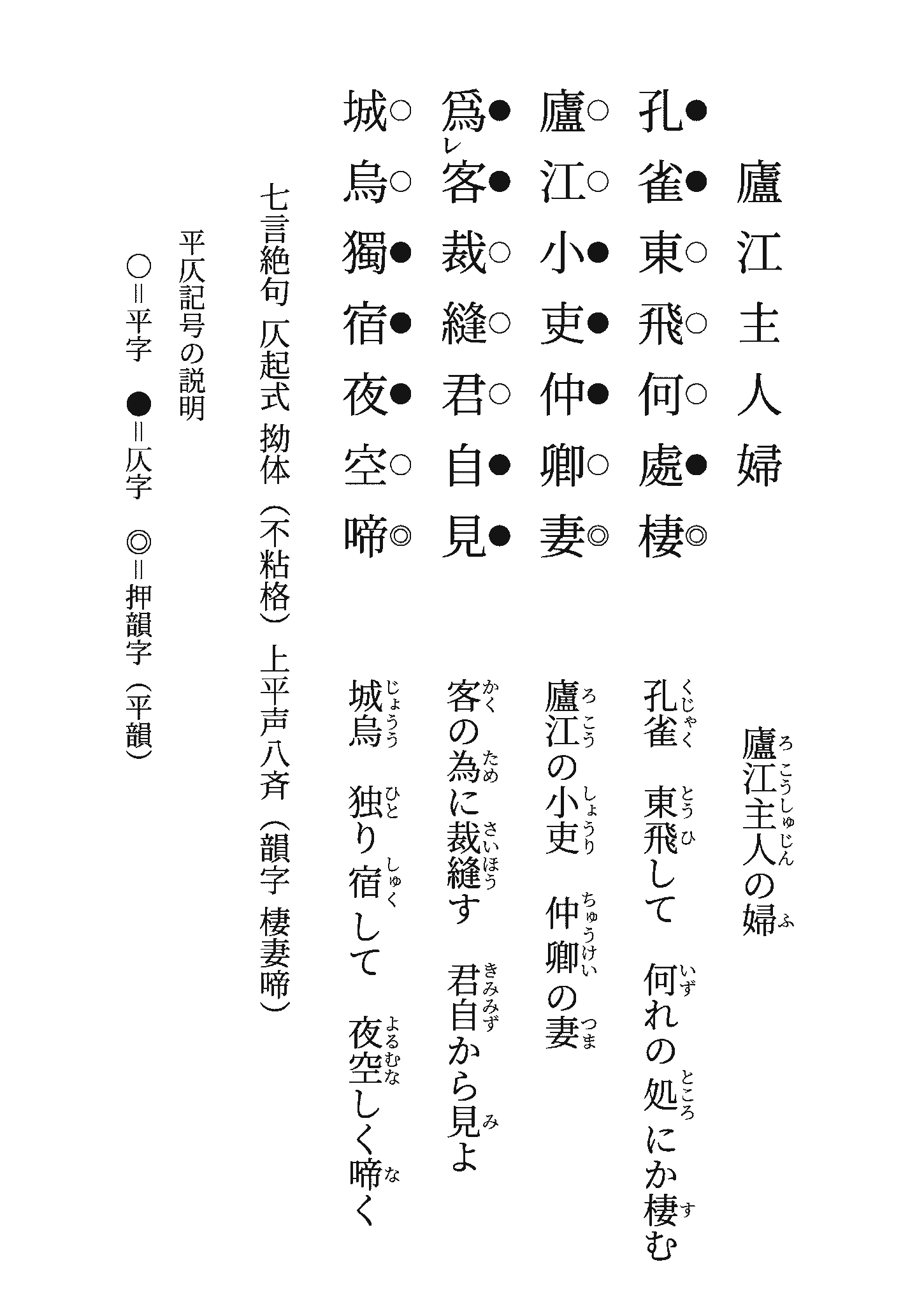 漢詩作法入門講座＠中国古典詩 on X: 