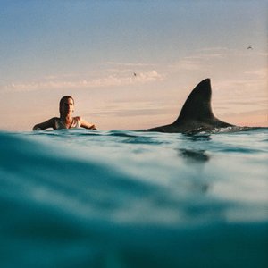 bbno$ on Dua Lipa's Radical Optimism album cover:

"why does she have optimism if she's about to get eaten by a shark?! i'd be swimming for my life!"