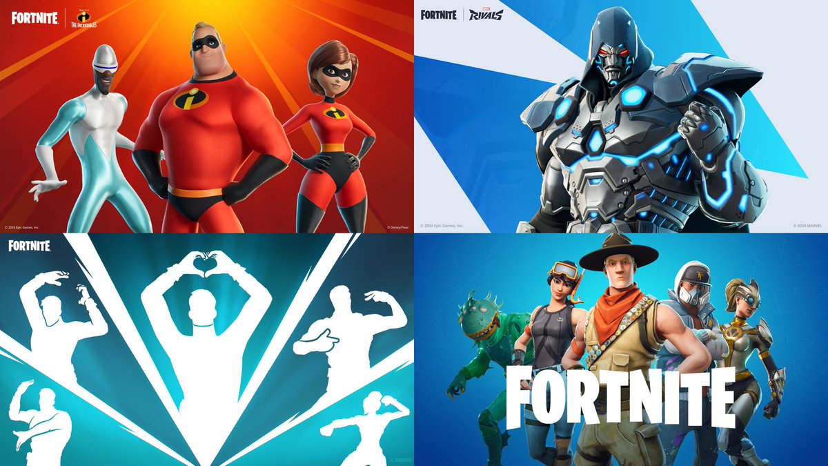 Rodriiigoxz_'s tweet image. 🛍 #Fortnite: Loja de Itens 🛒 | Seções de hoje:
+ Os Incríveis (3 abas)
+ Marvel (4 abas)
+ Ritmo da Vitória (2 abas)
+ Pegue Seus Calçados (4 abas)
+ Tudo Pronto para a Batalha (5 abas)
+ Músicas (4 abas)