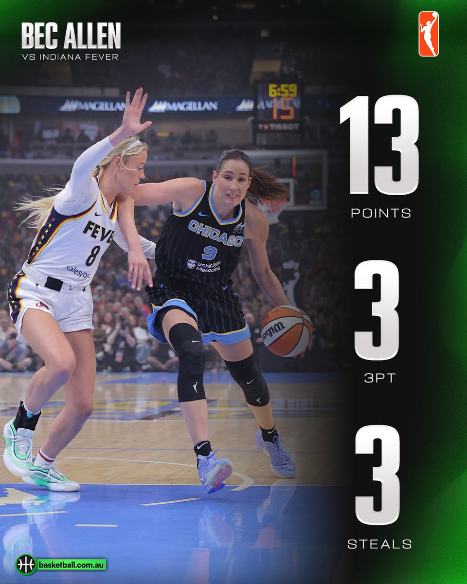 bouncepassau's tweet image. Chloe Bibby came away with the W in her @IndianaFever debut, beating Bec Allen and the Sky 93-78