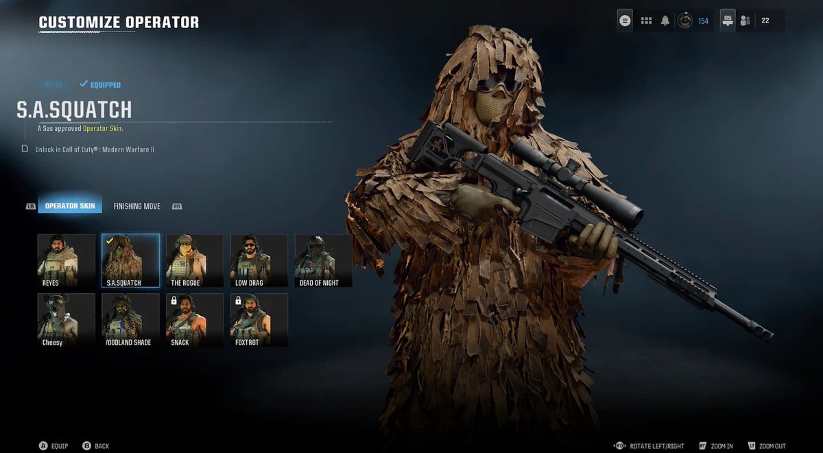 TheBO6CODSHOP's tweet image. The ultimate operator skin for Verdansk, the Sasquatch ghille suit skin! 💪 

Unlock it today to use in Verdansk before codes run out…

Find it here: codrewards.store/products/sasqu…