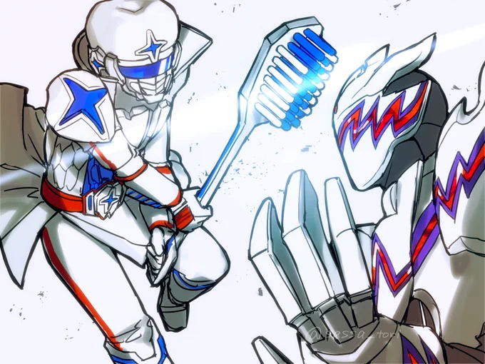 仮面ライダーカリエスと口腔戦士デンタマンが戦ってるとこが見たい 専門用語使っていい感じの決め台詞を言ってくれそう 「カリエス」と強化フォームの「C3」の意味を知るとなるほど〜となった! #デンタマン画像読影会