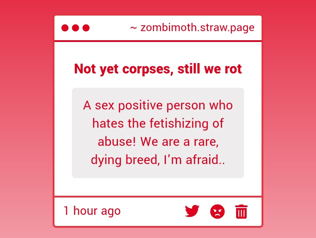 zombimoth's tweet image. Wish there was more of us tbh, ppl think so black and white