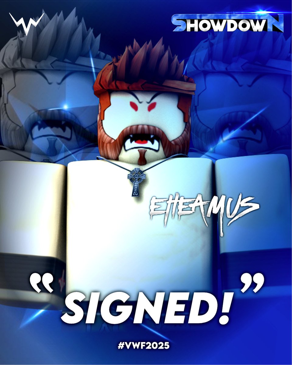 VWF_Network's tweet photo. EHEAMUS has officially signed to the ShowDown roster!

Catch him LIVE on the debut of ShowDown🔥
#VWF2025 #ShowDown https://t.co/cwUP3uhCJR