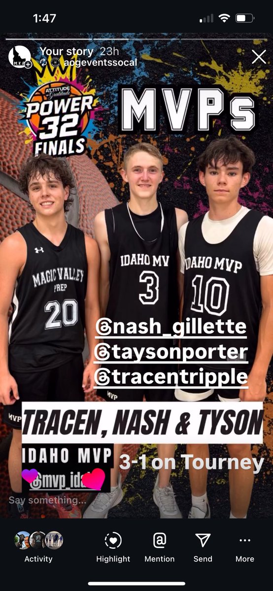 Idaho MVP (@idahomvp) on Twitter photo Credit to Coach <a href="/TennisonTripple/">Tennison Tripple</a> for a brand of basketball that had multiple boys being featured by <a href="/aog_events/">Attitude of Gratitude National Events</a>. After their win over Mater Dei with hot shooting by <a href="/TracenTripple3/">Tracen Tripple</a>, defense/rebounding/assists by <a href="/NashGillette/">Nash Landon Gillette</a>, & game-winner by <a href="/TaysonPorter/">Tayson Porter</a>.  <a href="/lavender_jeff/">Jeff Lavender</a> Credit to Coach <a href="/TennisonTripple/">Tennison Tripple</a> for a brand of basketball that had multiple boys being featured by <a href="/aog_events/">Attitude of Gratitude National Events</a>. After their win over Mater Dei with hot shooting by <a href="/TracenTripple3/">Tracen Tripple</a>, defense/rebounding/assists by <a href="/NashGillette/">Nash Landon Gillette</a>, & game-winner by <a href="/TaysonPorter/">Tayson Porter</a>.  <a href="/lavender_jeff/">Jeff Lavender</a>