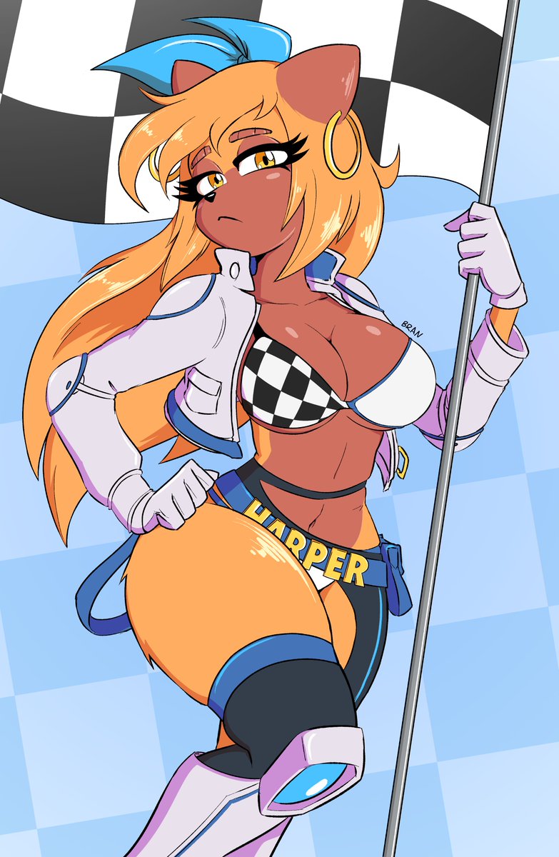 BranFlaixx's tweet image. Racing Beth commission for @Jamo_ART!!!