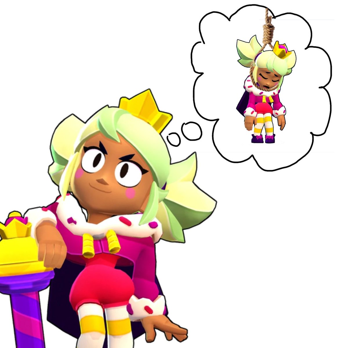 ditsymandy's tweet image. Me when Oni Hunt quests #BrawlStars #Mandy
