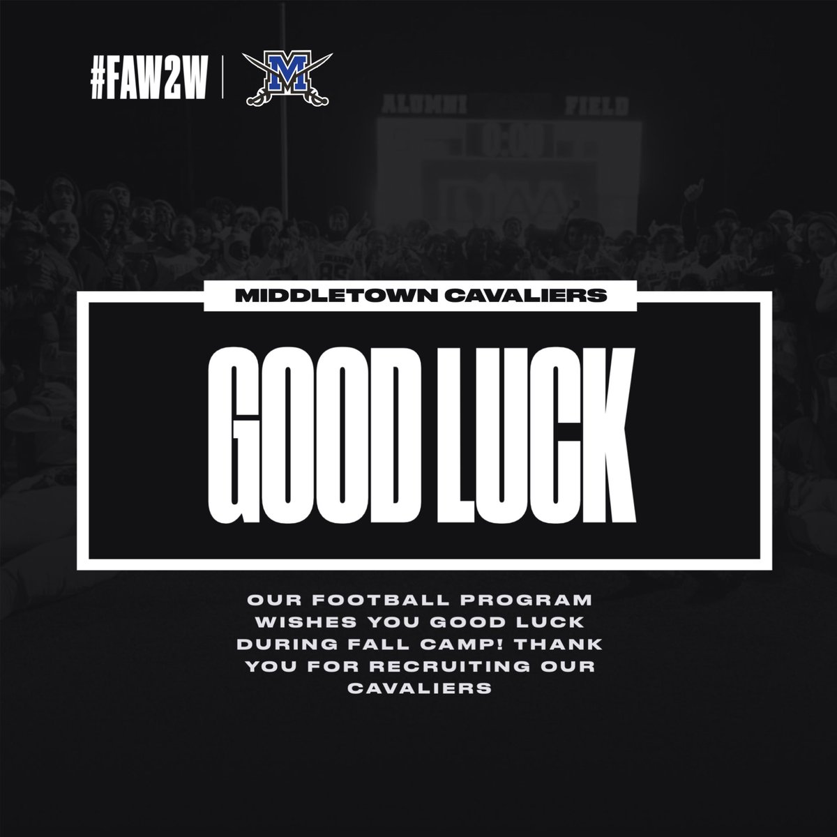 Good Luck to ALL of the college programs starting Fall Camp over the next two weeks! As always thank you for recruiting Cavalier Country!
#BlueHeartDNA💙🧬 | #FAW2W