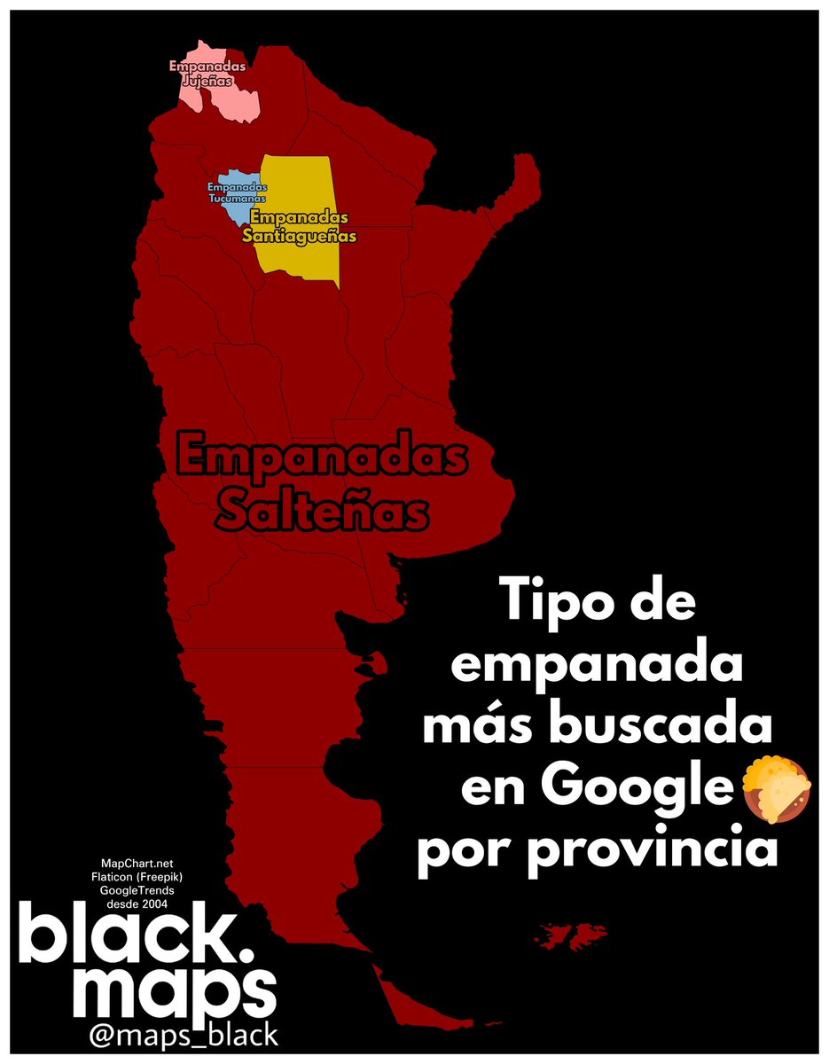 Tipo de empanada más buscada en Google por provincia de Argentina 🇦🇷