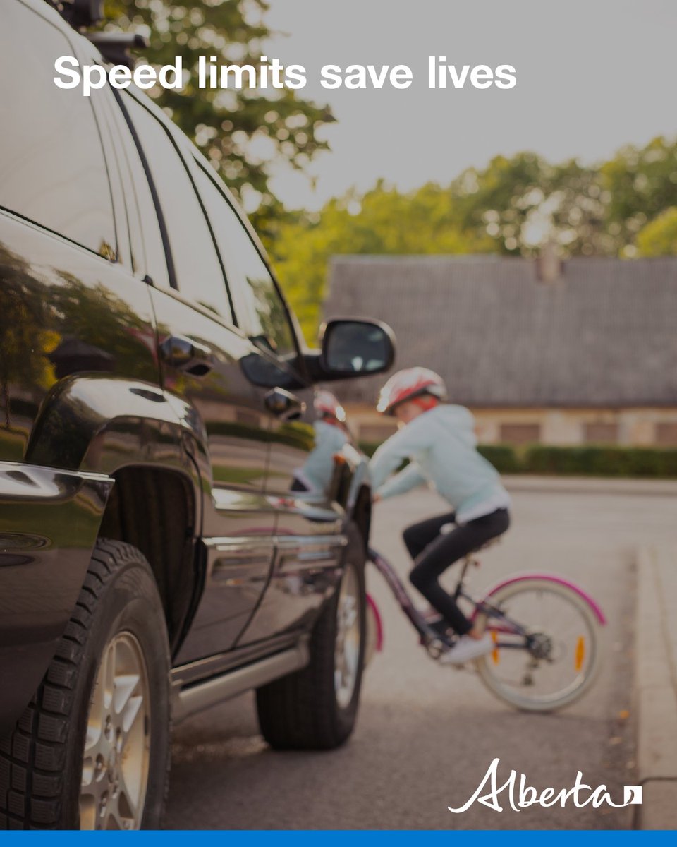 In 2023, more than half of fatal collisions (54.7%) involving unsafe speed occurred in a rural area. Please obey the speed limits and arrive alive. #ABRoads #RoadSafety #DriveSafe