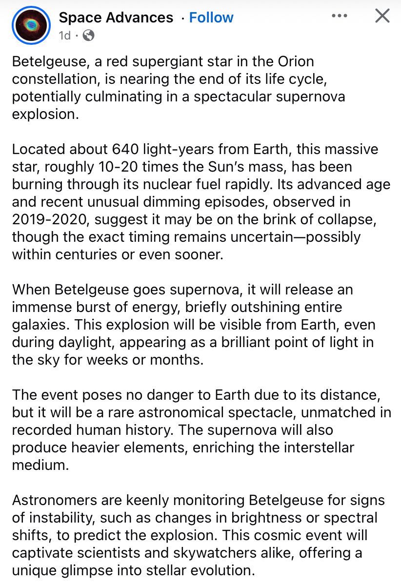 Fl0ridaBoy74's tweet image. Betelgeuse is gonna explode.
