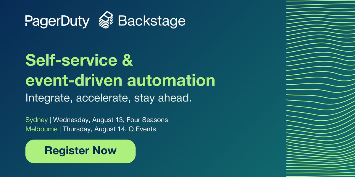 pagerduty's tweet image. Calling all platform engineers, SREs, DevOps and engineering leaders: Want to lead the way in automation and platform engineering? Join PagerDuty and Backstage for our live workshop on “Self-Service & Event-Driven Automation."
Register now for hands-on workshops, real-world…