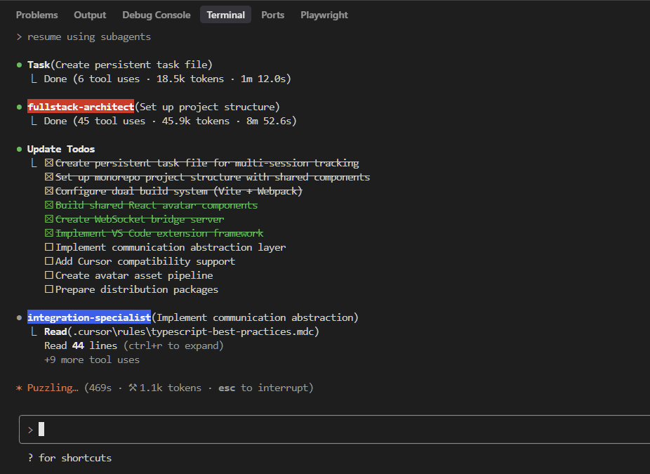 chongdashu's tweet image. Giving sub-agents in Claude Code a whirl...