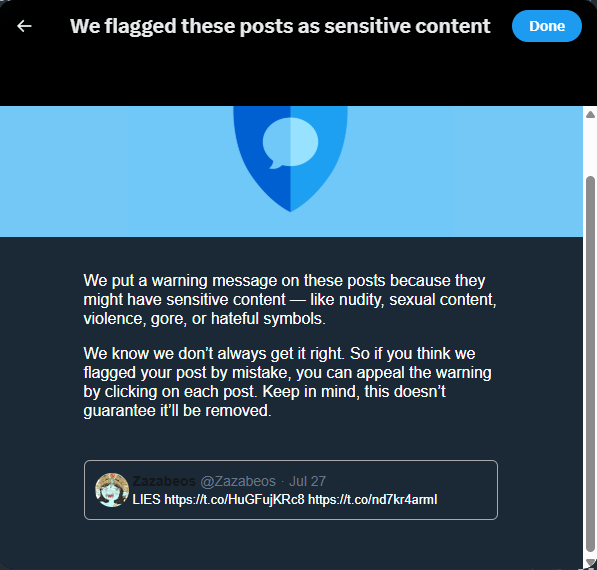 Zazabeos's tweet image. Twitter keeps putting censors on my art lately, even tho most of them aren't explicit or sexual in any way 😞
It's a real bummer, since twitter suppresses tweets that have the censors on them. But when I try to click & contest it, it won't let me for some reason.
#artmoots