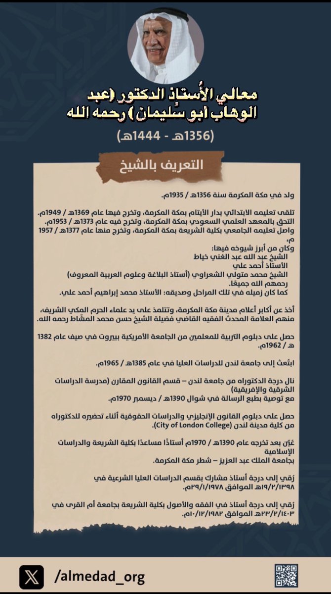 مكتبة معالي د. عبد الوهاب أبو سليمان رحمه الله tweet media