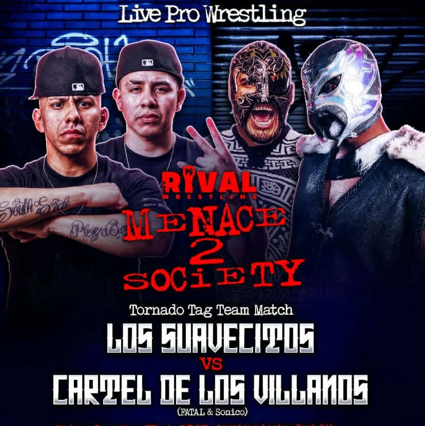 RivalPro_'s tweet image. Now FREE to stream on YouTube.
@5LosSuavecitos1 vs @LuchaGhoul @ElDelMomento_
Rival Pro Wrestling: “Menace 2 Society!”
Watch, Subscribe & Like
YouTube search: Rival Pro Wrestling (click link in bio 📲)youtu.be/mnT07Jp3dic?si…
#RivalPro #RivalProWrestling #ProWrestling #Wrestling