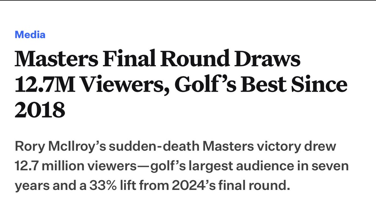 3VONTV's tweet image. If Golf can get 12.7M Viewers,
⛳️
====
then WEB3 gaming can too