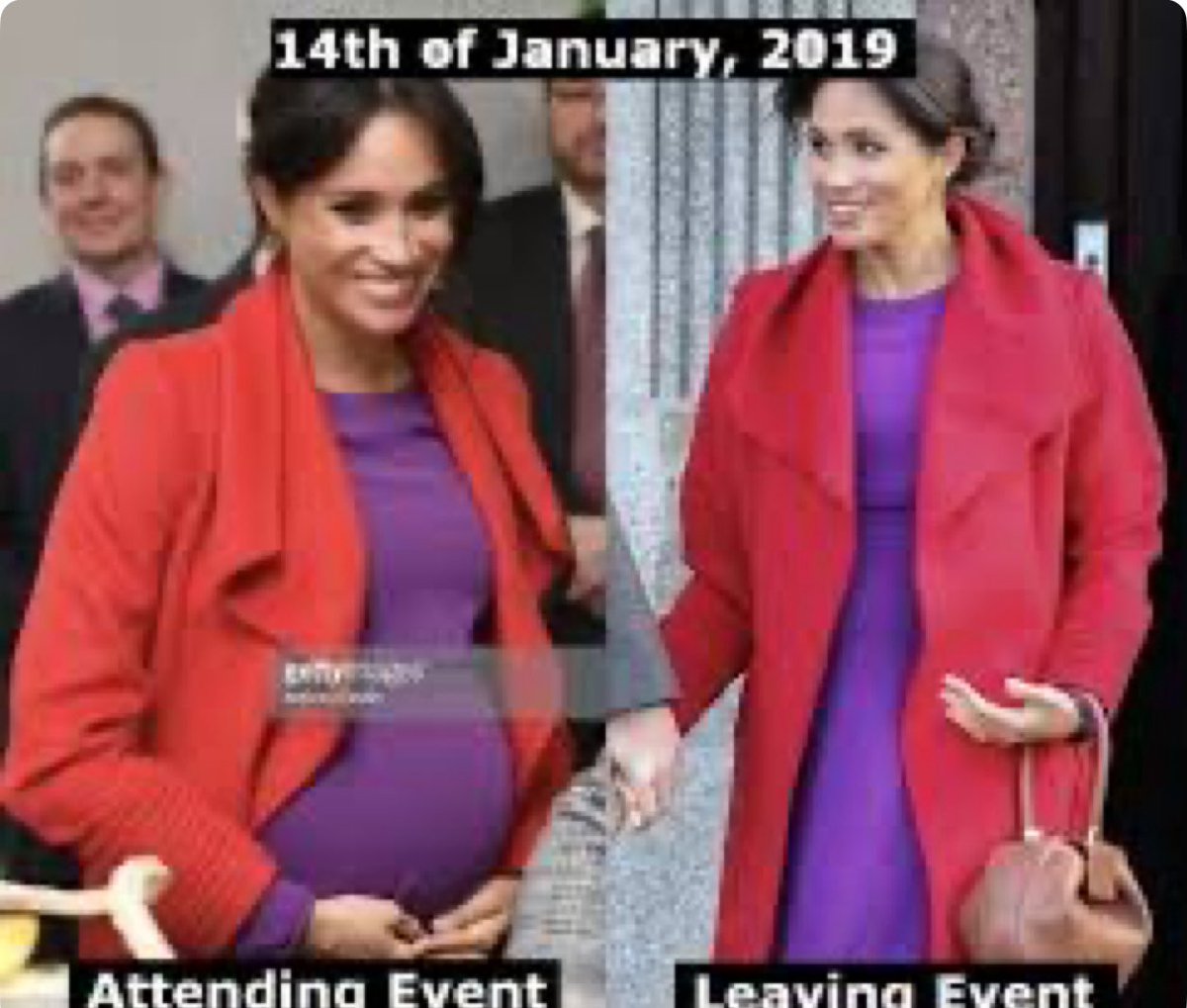 SeeingTheVeil2's tweet image. The ‘Birkenhead Bump’. This is another outfit that, I think,proves that Twerchel was faking this pregnancy. She just couldn’t keep this belly inflated,at this function. So,she simply tied the coat shut.
How? How can someone in a high profile position just smile for the…