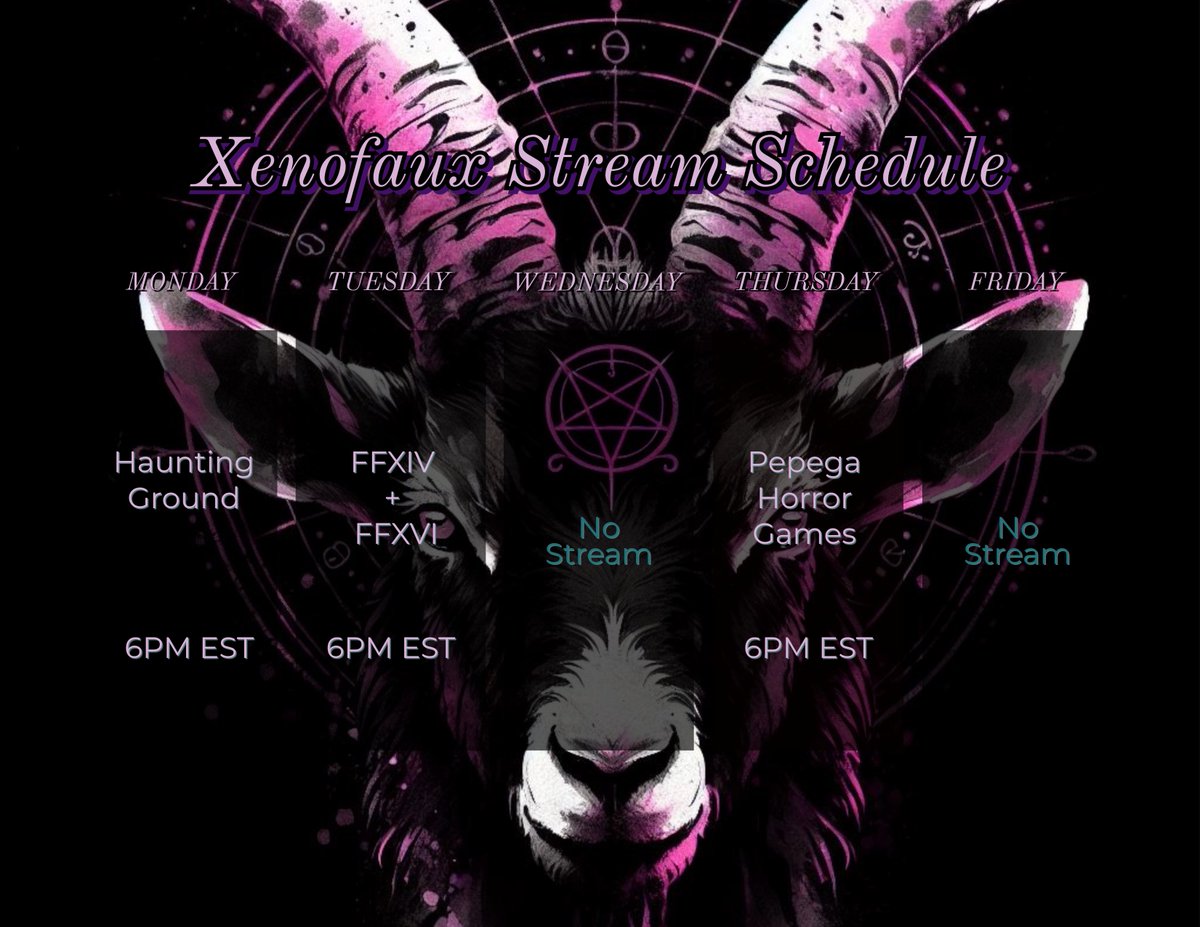 xenofaux's tweet image. took a week off streaming to goon nonstop unapologetically but im back! no Lies of P this week since i have GOT to tackle my backlog 😭