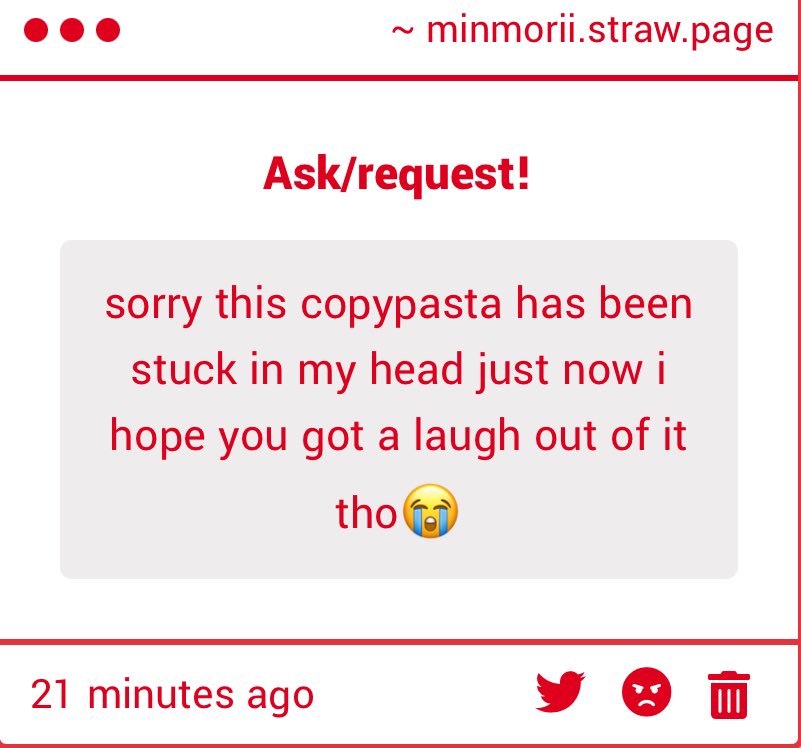 midcenary's tweet image. I don’t think I got it this is the most recent gimmick I got…
minmorii.straw.page