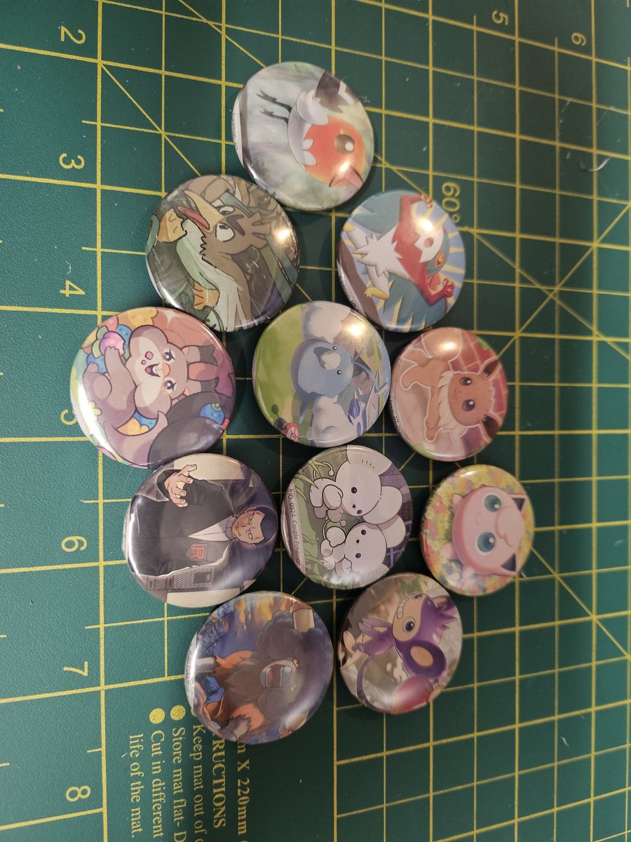 VixenUVT's tweet image. So, i have begun the process of turning all of my pokemon cards into pin badges! And yes they will be for sale! I already love them. And my custom art badges will follow