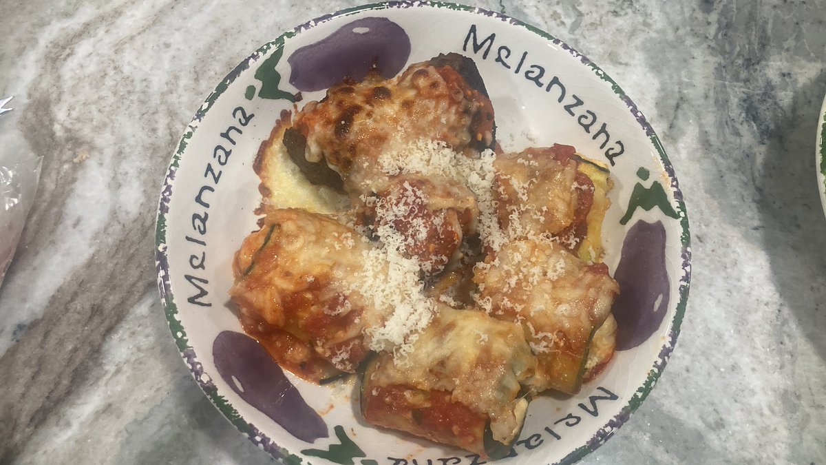 NoticerJohn2024's tweet image. Zucchini lasagna rolls with meatballs… dinner